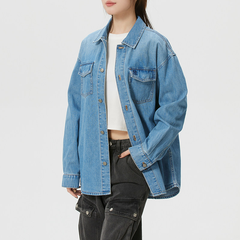 MLB天蓝色牛仔衬衫男装女装外套2026春季新款复古休闲运动服上衣,运动服/休闲服装,运动茄克/外套,淘宝优惠券,粉丝福利购,淘宝优惠卷