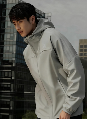 阿迪达斯男装25年秋冬新款夹克外套运动服梭织连帽加绒外套KG5179