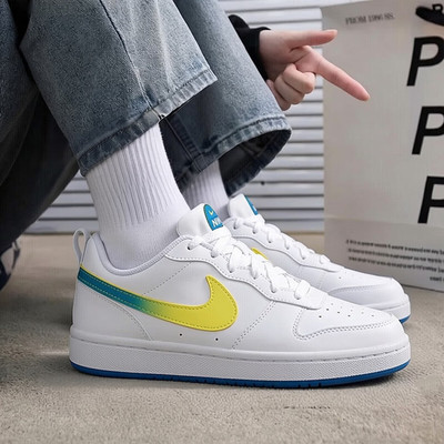 耐克正品低帮透气板鞋女子儿童nike court轻便运动鞋女IR3997-100
