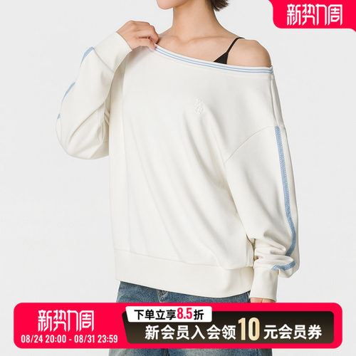 MLB卫衣长袖套头衫女装正品26秋季新款休闲运动服3FMTV0764-07CRS