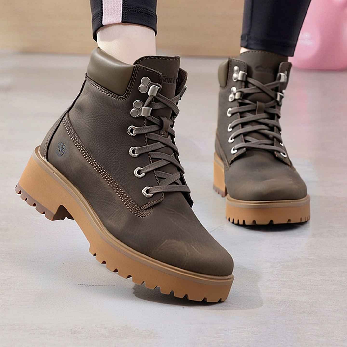 Timberland添柏岚女鞋厚底马丁靴美拉德风高帮靴户外运动鞋A2CT5