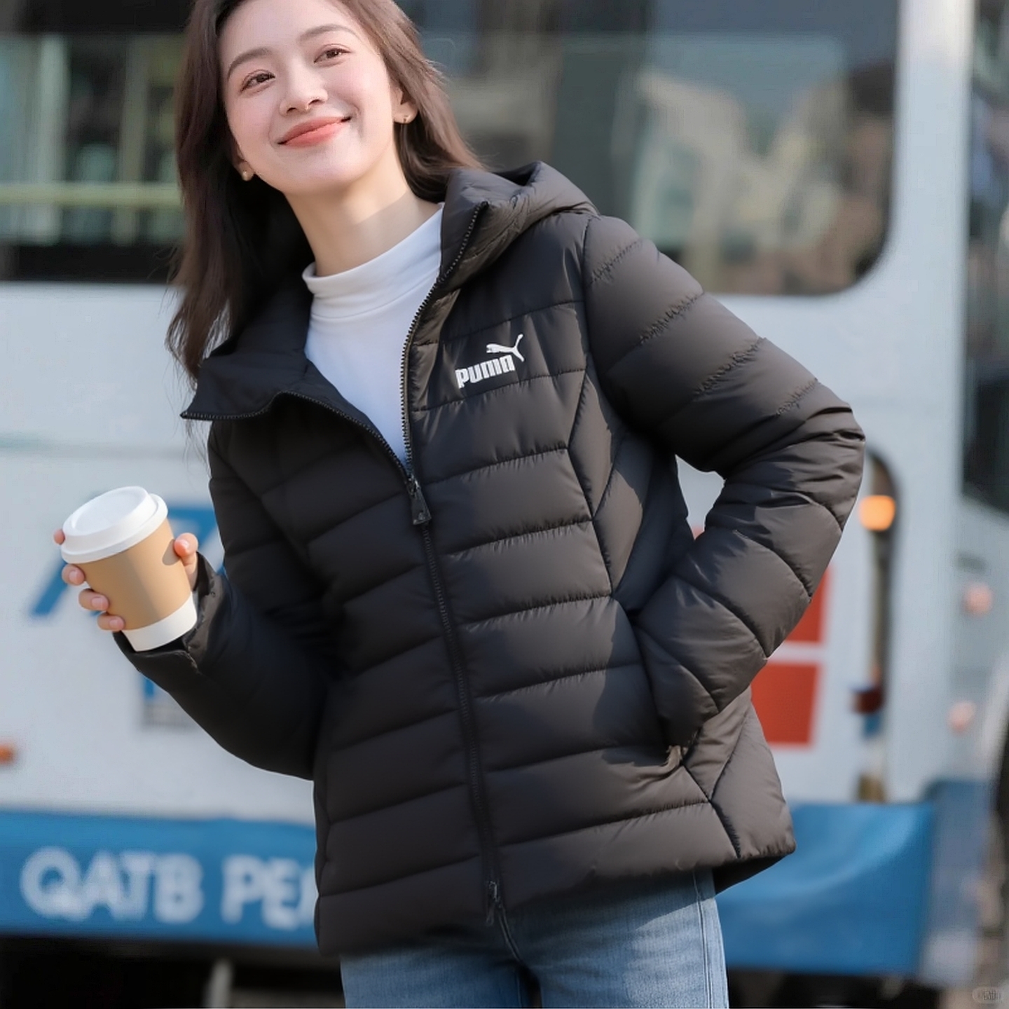 Puma彪马连帽棉服女款2025秋季新款轻薄外套保暖运动服夹克672279