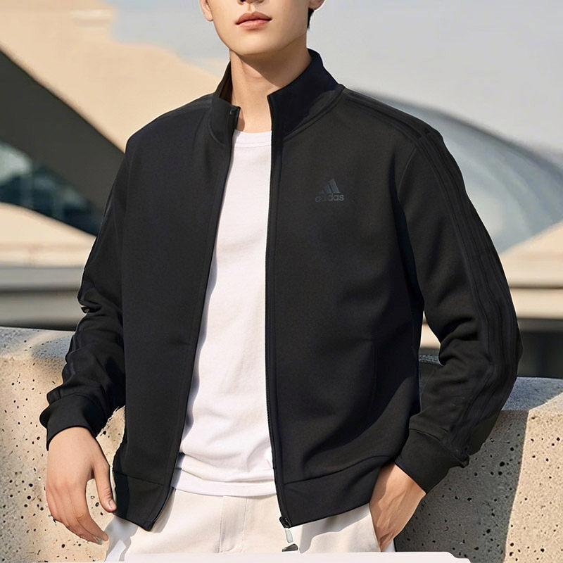 Adidas阿迪达斯外套男装夏季新款运动服休闲上衣立领夹克H46101 - 实物图