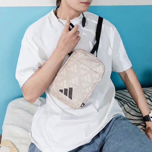 阿迪达斯男包女包单肩包26新款印花休闲包小包运动包斜挎包JG5871