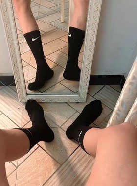 Nike耐克官方中筒训练袜黑色3双Dri-Fit休息支撑舒适柔软SX7676