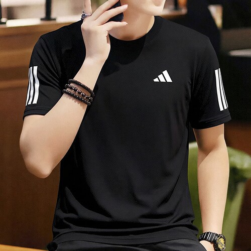 Adidas阿迪达斯短袖黑色T恤男装26秋季新款跑步休闲运动服KU8726