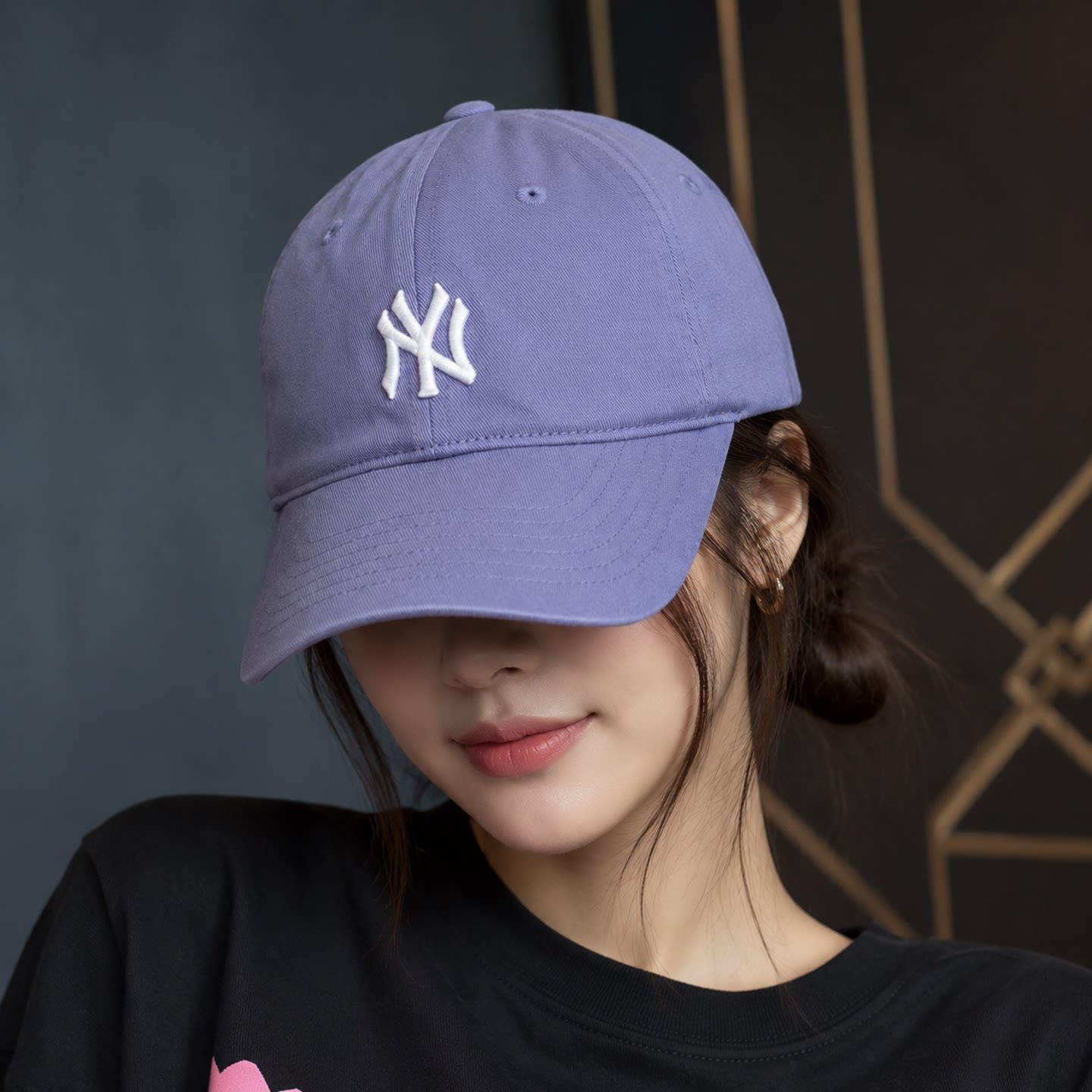 MLB运动生活系列休闲帽2026年新款男女同款纽约洋基纯棉鸭舌帽子图片