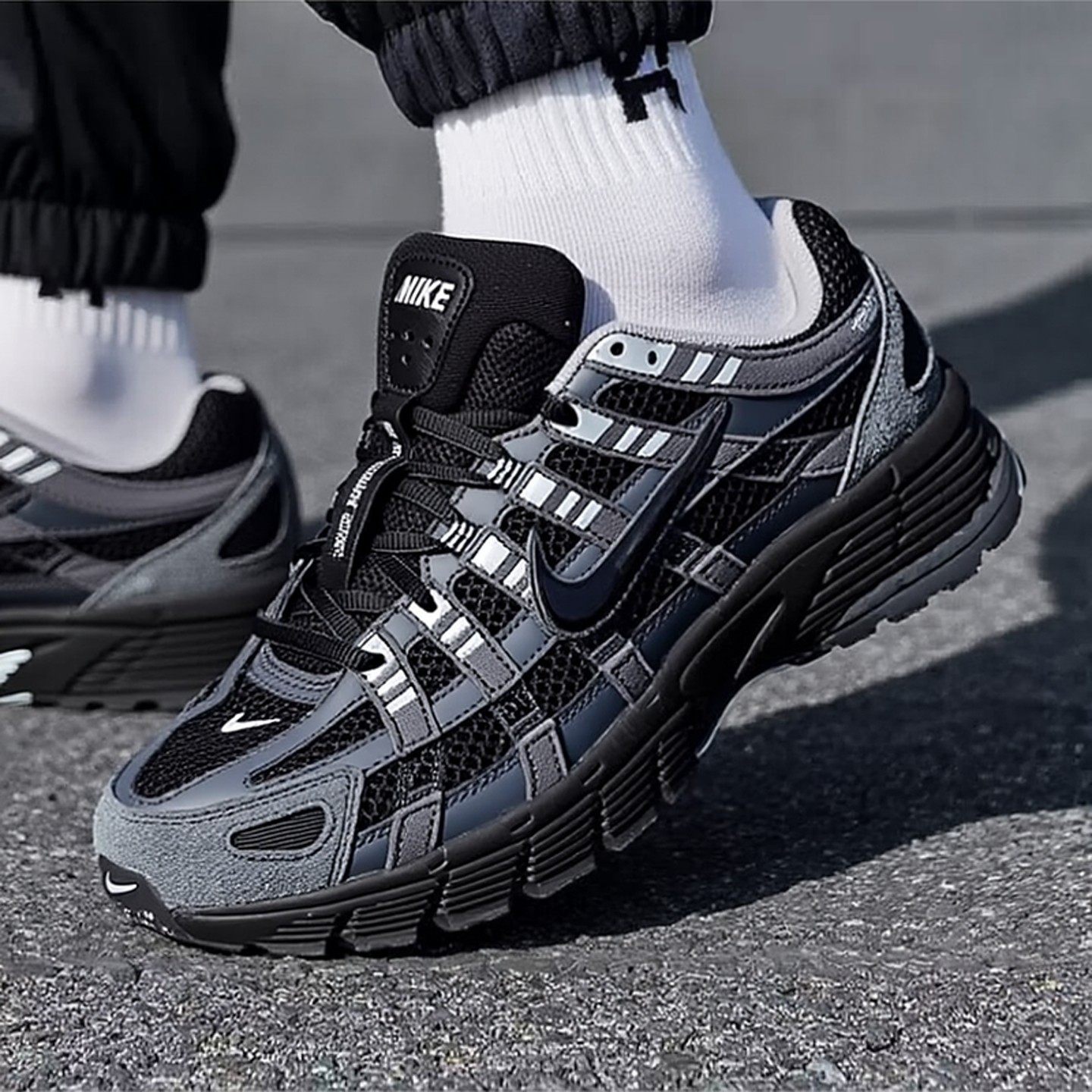 耐克官方男鞋2026春季新款P6000运动老爹鞋黑色透气休闲鞋IM6332