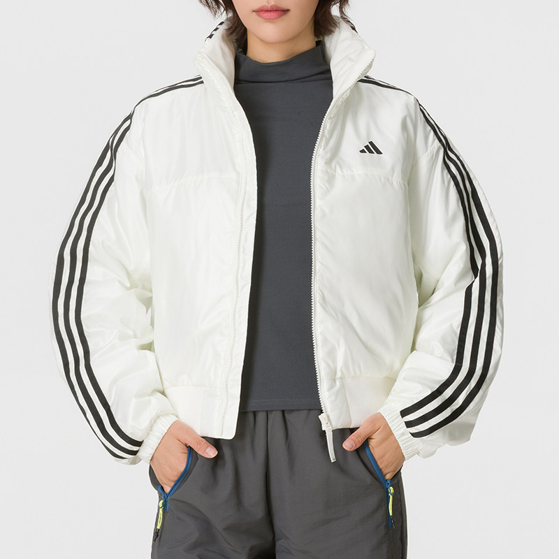 Adidas阿迪达斯女装秋冬棉服2026新款保暖休闲运动服厚外套KW4745