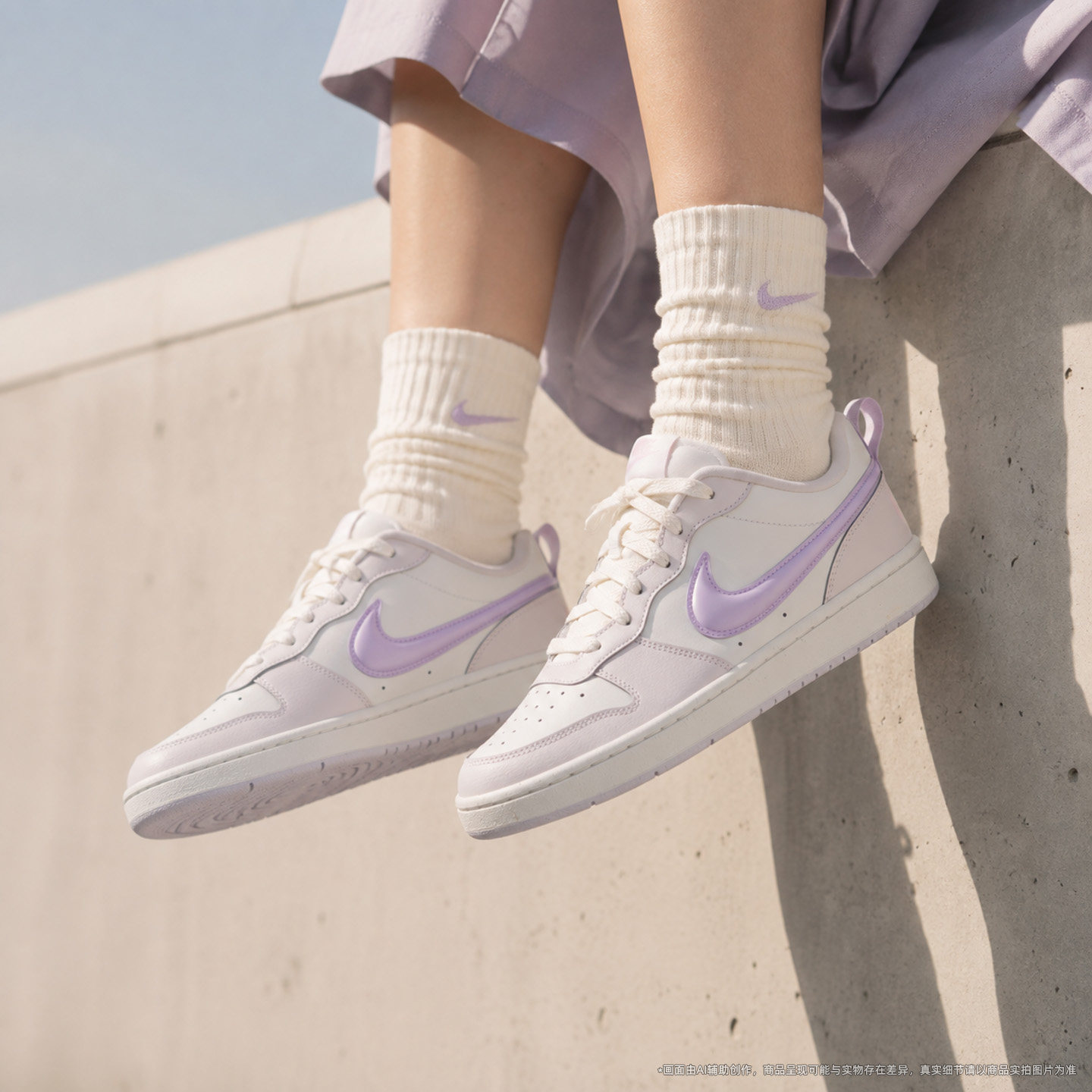 NIKE耐克正品女鞋秋季新款COURT小白鞋大童鞋运动板鞋IQ9796-151