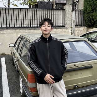 阿迪达斯三叶草男牛仔外套26新款DENIM FB TT纯棉立领夹克KD1516