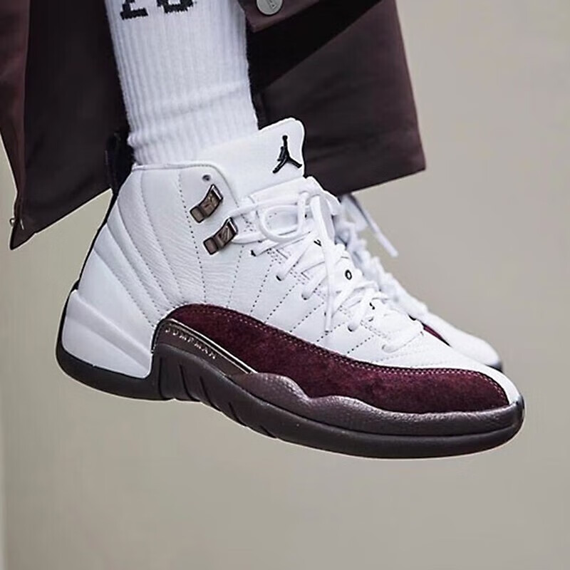 耐克NIKE女鞋AMM x Air Jordan 12 AJ12白酒红复古篮球鞋DV6989