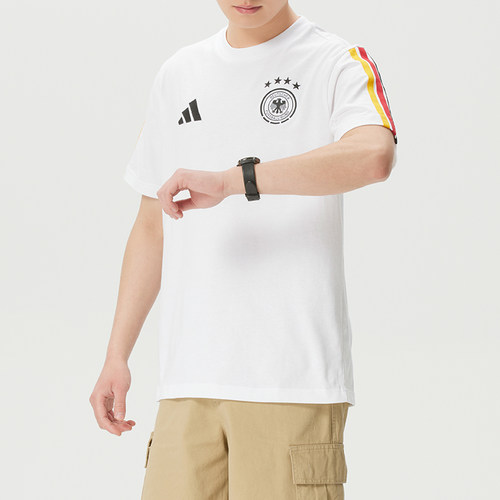 adidas阿迪达斯男装白T恤足球短袖26夏新款运动服休闲半袖KB4401