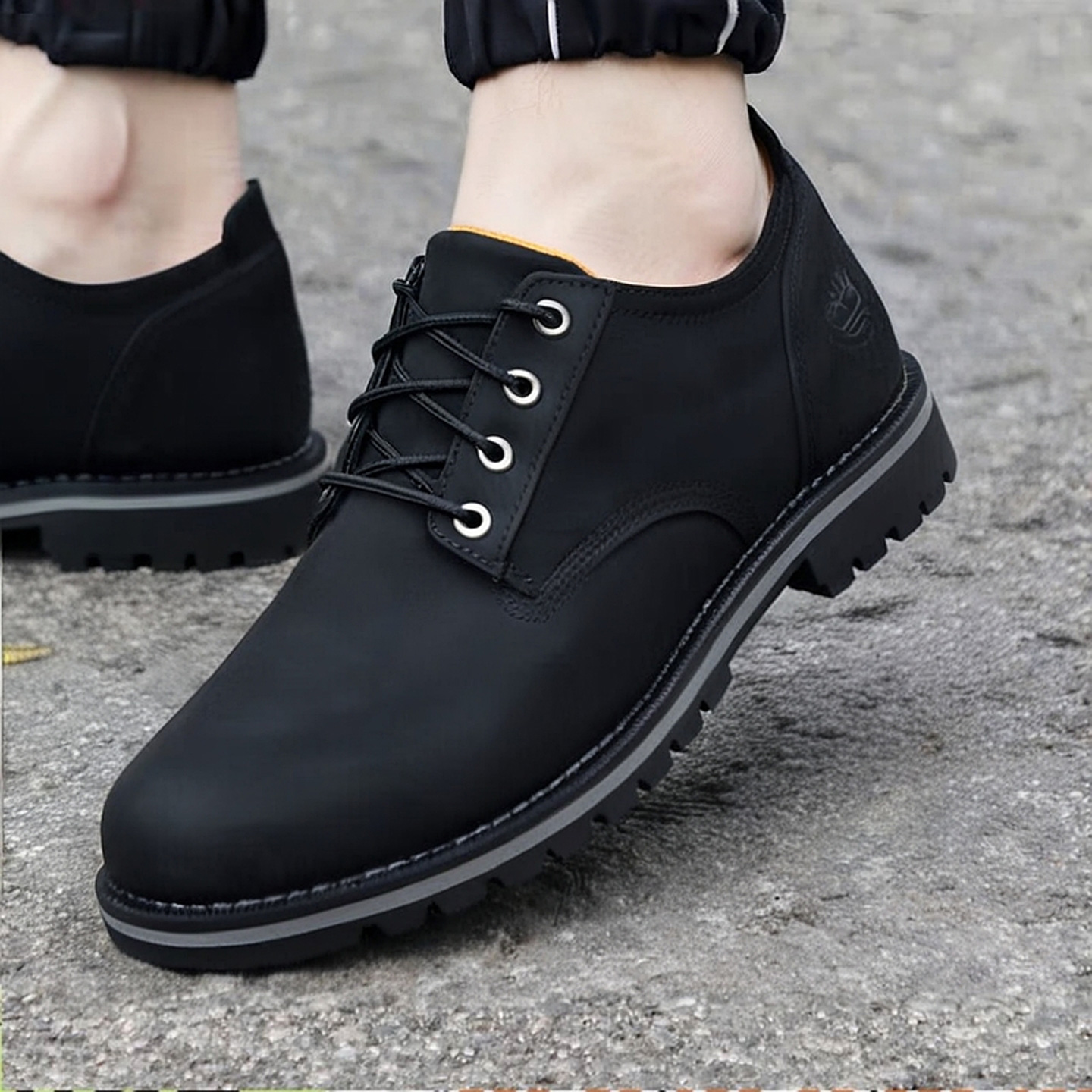 Timberland添柏岚男鞋低帮英伦鞋休闲鞋25新款户外黑色商务皮鞋