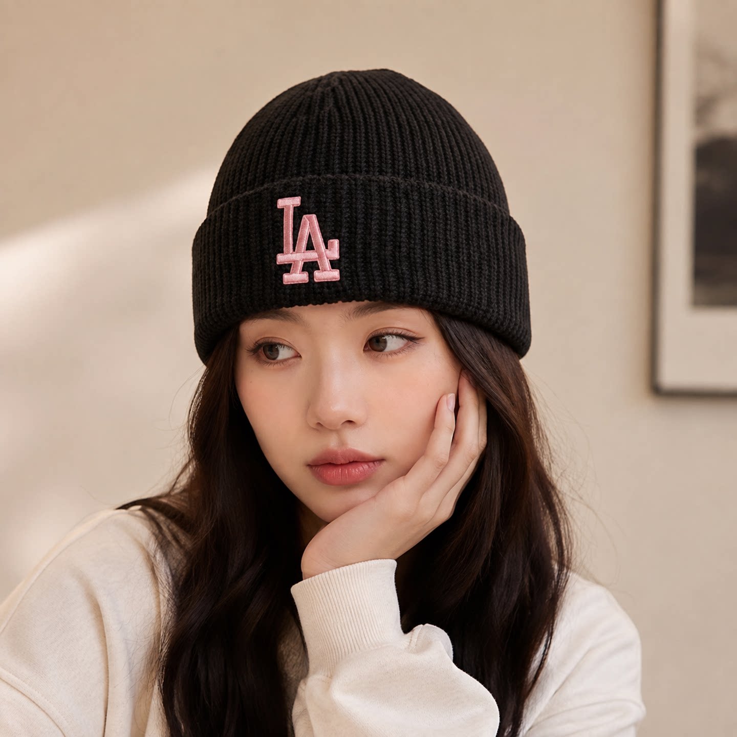 MLB运动生活系列绒线帽2026冬季款简约时尚男女同款针织保暖帽子图片
