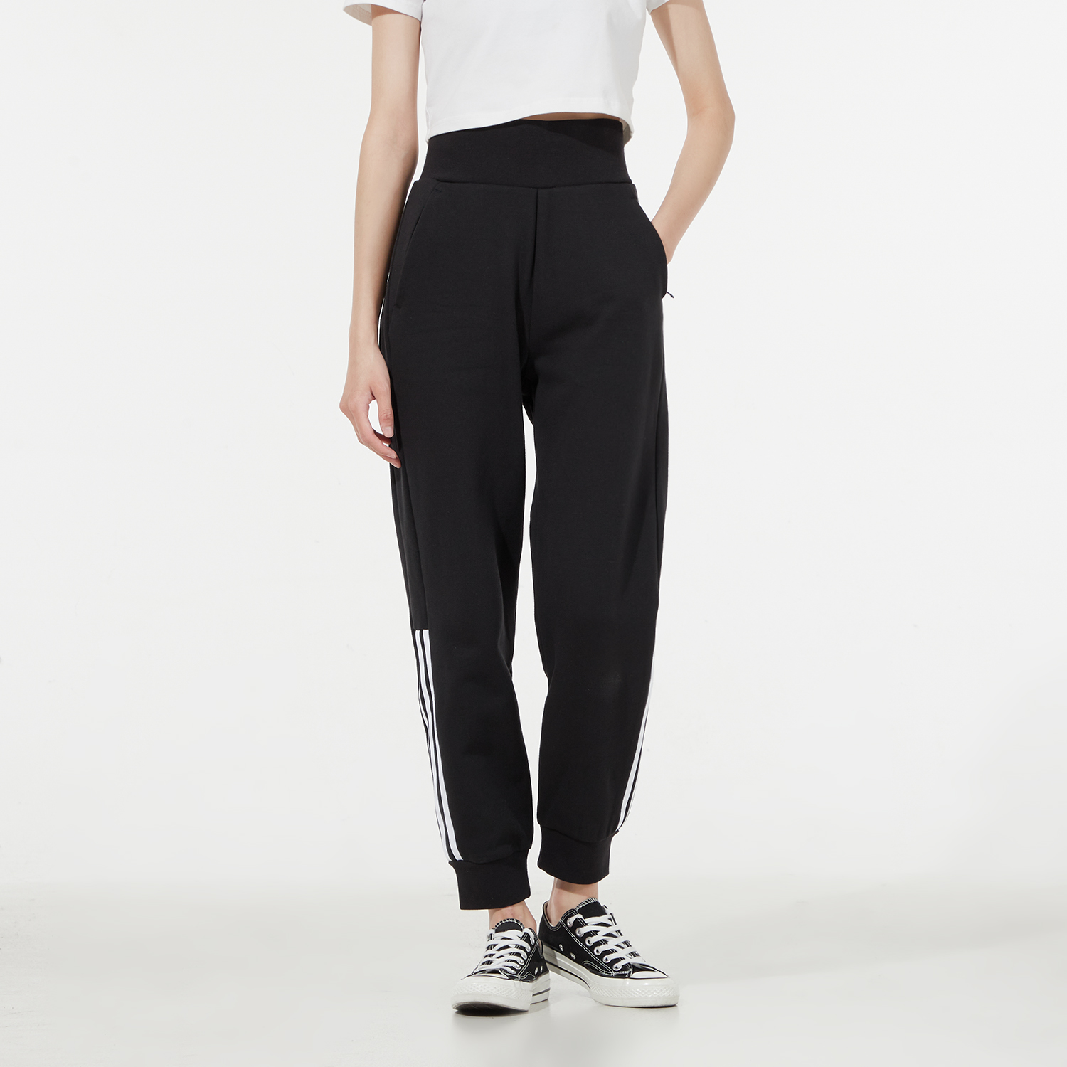 adidas阿迪达斯neo女裤运动裤时尚休闲裤透气束脚裤卫裤 H09702 运动服/休闲服装 运动长裤 原图主图