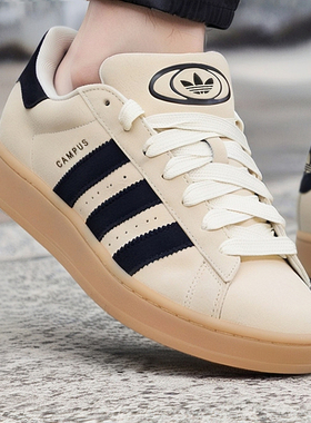 adidas阿迪达斯三叶草面包鞋2025秋冬男女CAMPUS 00S滑板鞋JQ8356