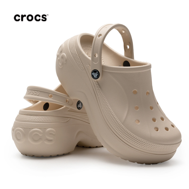 卡骆驰crocs洞洞鞋女鞋贝拉Clog户外沙滩涉水拖鞋厚底显高凉鞋子