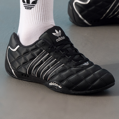 Adidas阿迪达斯女款黑色休闲鞋25秋新款赛车薄底轻便运动鞋JS0286