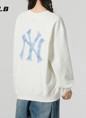 MLB圆领卫衣男装女装2025新款运动休闲服时尚情侣套头衫3AMTM08