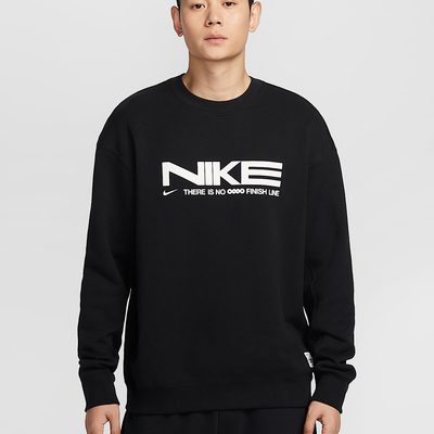 Nike耐克官方男装2026春季新款圆领卫衣黑色运动服套头衫IB5450