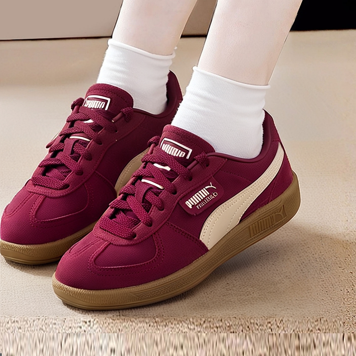 PUMA彪马板鞋男鞋女鞋冬季新款红色运动休闲鞋T头鞋德训鞋396463