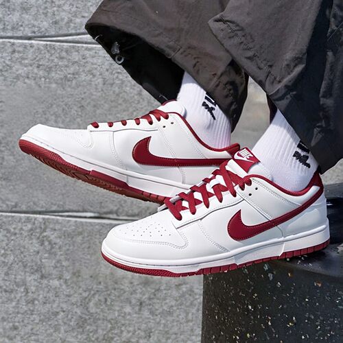NIKE耐克男子2026新款DUNK LOW RETRO白红板鞋休闲鞋HF5441-008