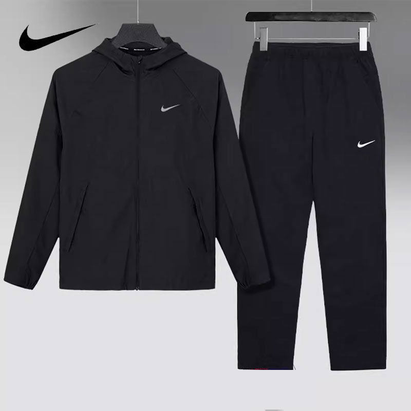 NIKE耐克官方夹克外套长裤子男士快干防风衣户外休闲跑步运动套装