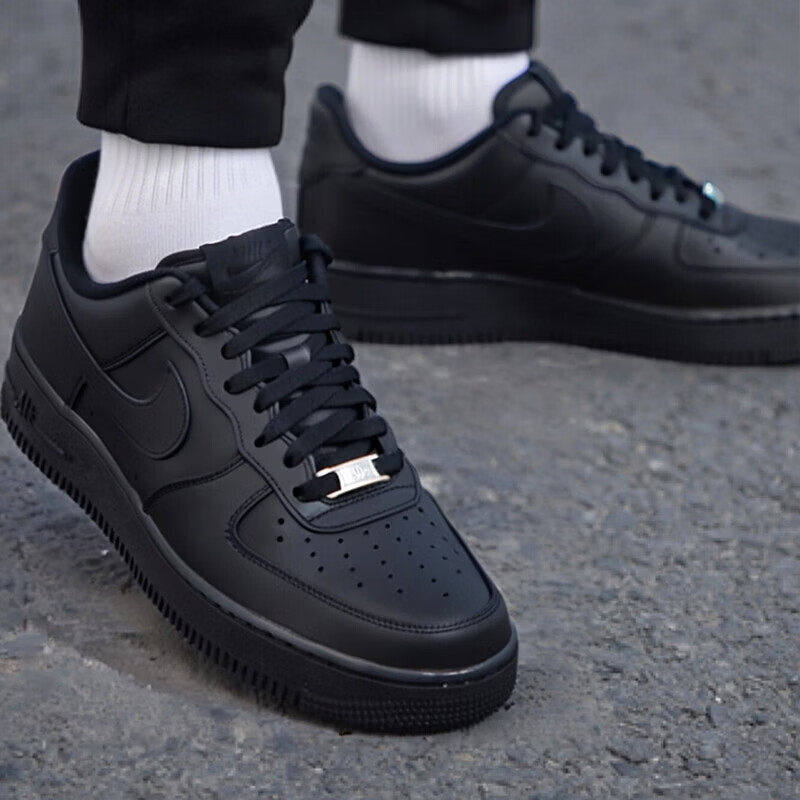 耐克NIKE板鞋女鞋黑色厚底板鞋新款AIR FORCE1空军一号休闲运动鞋,运动鞋new,运动休闲鞋,淘宝优惠券,粉丝福利购,淘宝优惠卷