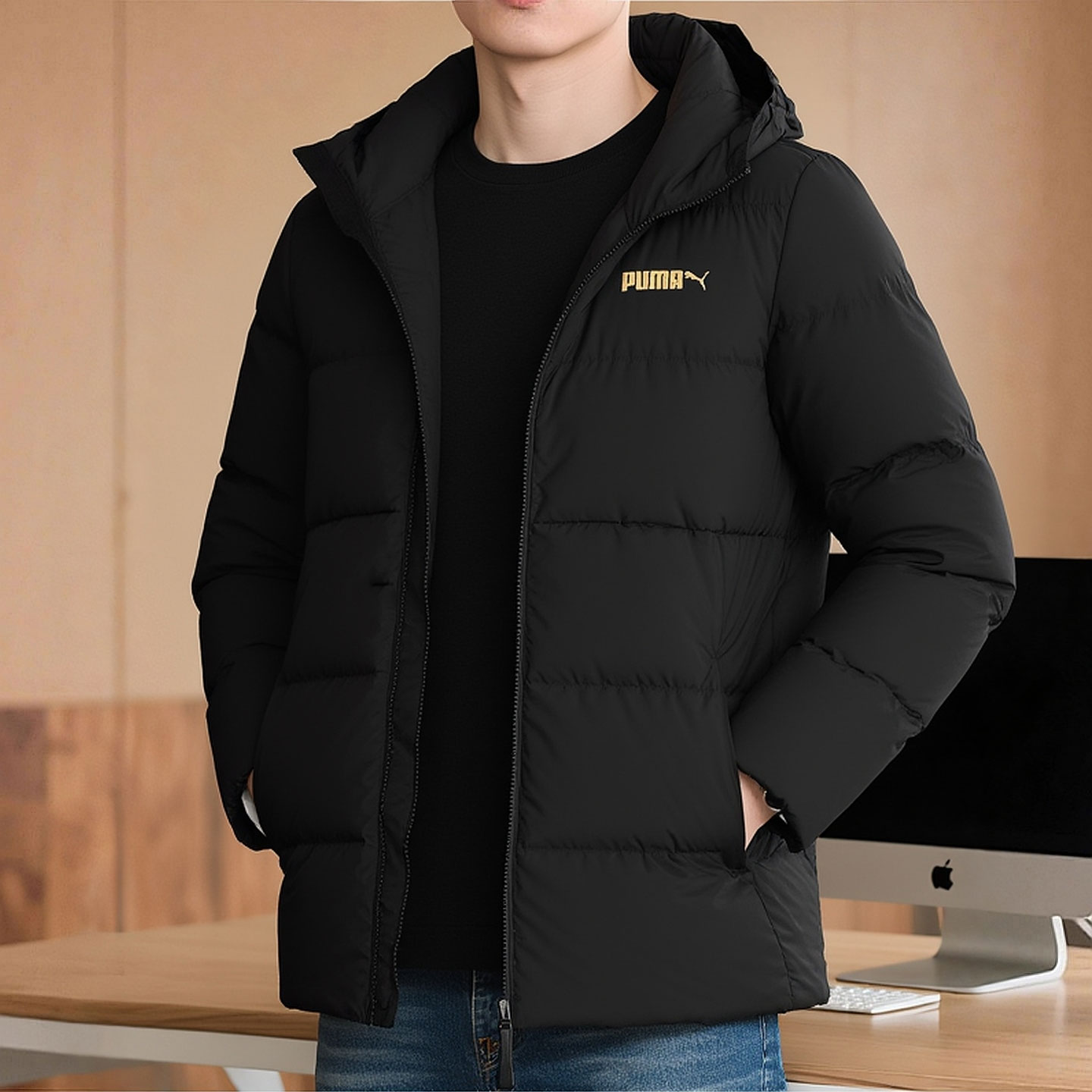 PUMA彪马羽绒服男装25新款冬季保暖外套户外休闲运动服694698-01