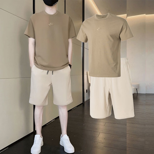 NIKE耐克短袖T恤短裤男装运动套装25冬季新款宽松透气休闲上衣