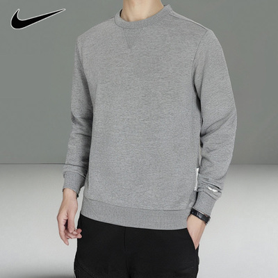 耐克男装灰色卫衣2026秋新款训练运动服休闲圆领套头衫FZ0221-063