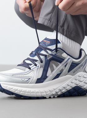 斯凯奇男鞋休闲鞋25春新款运动鞋跑步鞋透气健身训练鞋232740-WNV