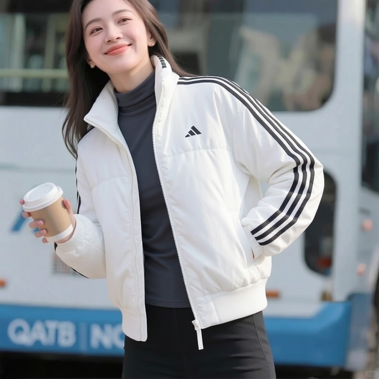 Adidas阿迪达斯女装秋冬棉服2026新款保暖休闲运动服厚外套KW4745