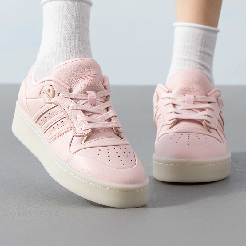 adidas阿迪达斯三叶草粉色休闲鞋男女板鞋25冬季新款运动鞋IF7183