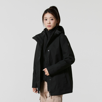 Timberland添柏岚外套女抓绒三合一秋冬户外徒步登山运动服A2KF9