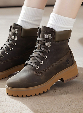 Timberland添柏岚官方女鞋美拉德风高帮靴户外厚底马丁靴A2CT5