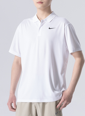 NIKE耐克男装短袖白色T恤25夏季新款运动服商务POLO衫DH0823-100