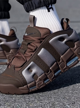 Nike耐克男鞋UPTEMPO 大AIR复古篮球鞋棕色运动休闲鞋FZ3055-200