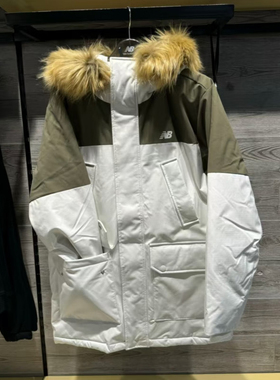 NEW BALANCENB25冬季新款男女时尚拼接撞色中长款服AMJ44300