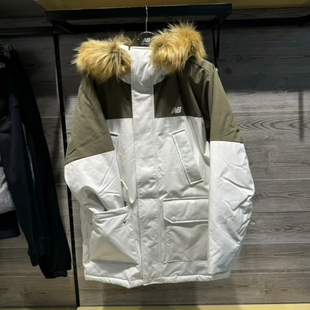 NEW BALANCENB25冬季新款男女时尚拼接撞色中长款服AMJ44300