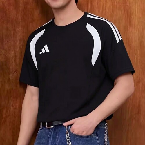 阿迪达斯夏季男子足球运动服26新款休闲圆领短袖T恤健身衣KB1348
