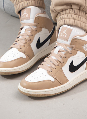 耐克Nike女鞋AirJordan 1 Mid AJ1篮球鞋中帮潮流休闲板鞋 BQ6472