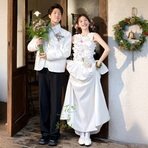 法式轻婚纱新娘晨袍礼服2025新款