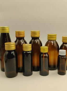 避光15ml30ml60ml棕色玻璃口服液玻璃瓶硅胶垫酵素糖浆密封药水瓶