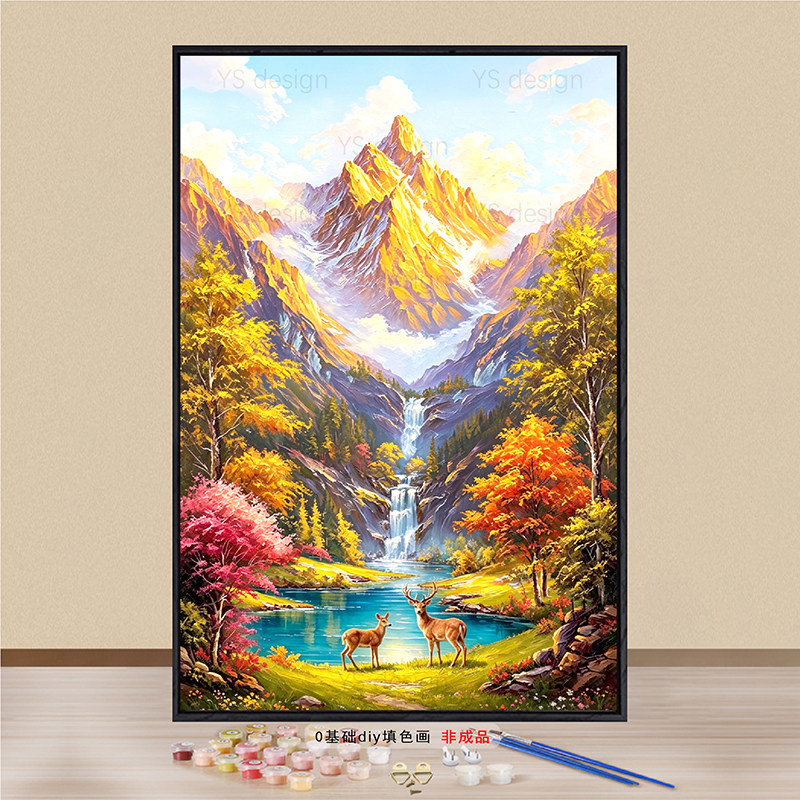 金山福禄聚宝盆diy数字油画填色