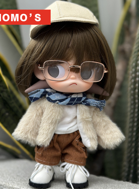 MOMOS嘎子姐短发假发zsiga人偶娃衣秋冬皮草外套不拔脚鞋子娃衣