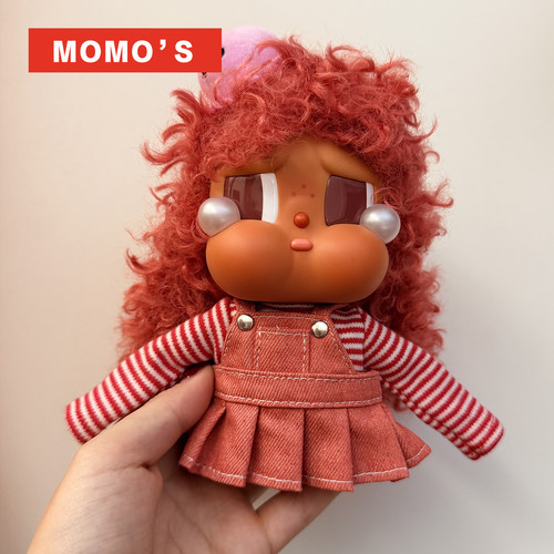 MOMOS美人鱼哭娃红白条纹娃衣