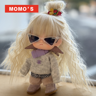 MOMOS秋冬雪地靴假发娃衣