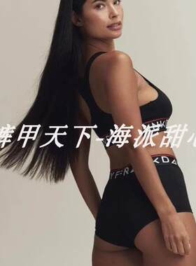 美国竹纤维+棉料中腰女平角内裤